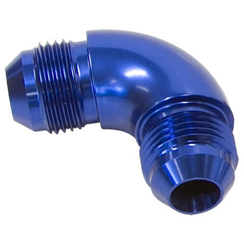 Aeroflow -6AN 90 DEG MALE FLARE UNION BLUE FULL FLOW NO RESTRICTION