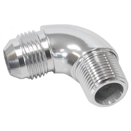 Aeroflow 90 DEG 1/4'' TO -4AN FULL FLOW SILVER NO RESTRICTION IN BEND