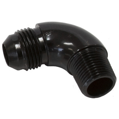 Aeroflow 90 DEG 1/8'' TO -4AN FULL FLOW BLACK NO RESTRICTION IN BEND