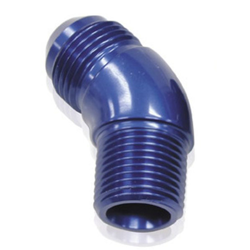 Aeroflow 45 DEG 1/2'' TO -8AN FULL FLOW BLUE NO RESTRICION IN BEND