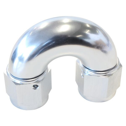 Aeroflow -12AN 180 DEG SWIVEL COUPLER SILVE BILLET FULL FLOW 1 PIECE