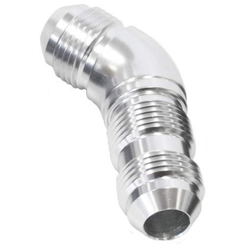 Aeroflow 45 DEG BULKHEAD -8AN FULL FLOWSILVER NO RETRICTIO NUT SEPERA