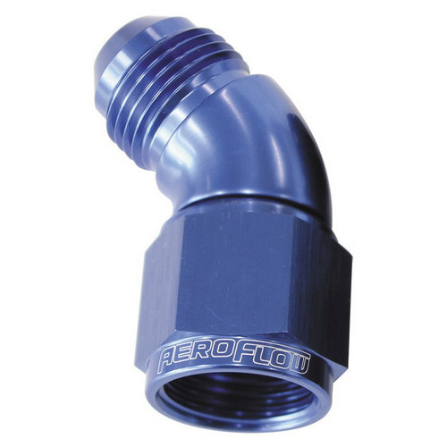 Aeroflow 45 DEG FEMALE - MALE -12AN BLUE FULL FLOW