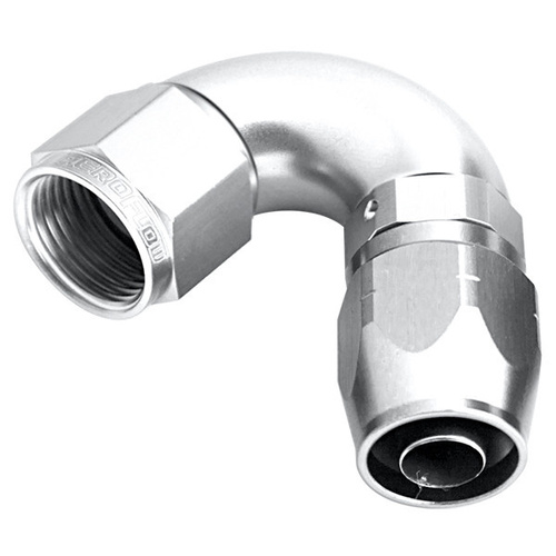 Aeroflow 550 Series Cutter Full Flow Hose End -04AN Female to -04AN Hose 120-Degree Silver AF554-04S