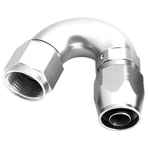 Aeroflow 550 Series Cutter Stepped Hose End -10AN Female to -08AN Hose 150-Degree Silver AF555-08-10S