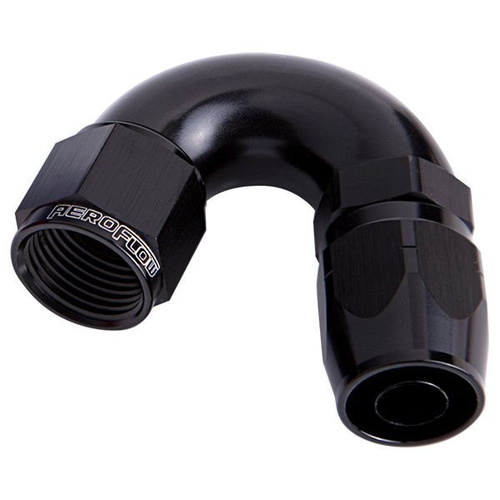 Aeroflow 550 Series Cutter Stepped Hose End -12AN Female to -16AN Hose 150-Degree Black AF555-16-12BLK