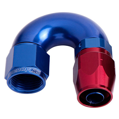 Aeroflow ALLOY 180 DEG HOSE END -16AN BLUE CUTTER STYLE FULL FLOW