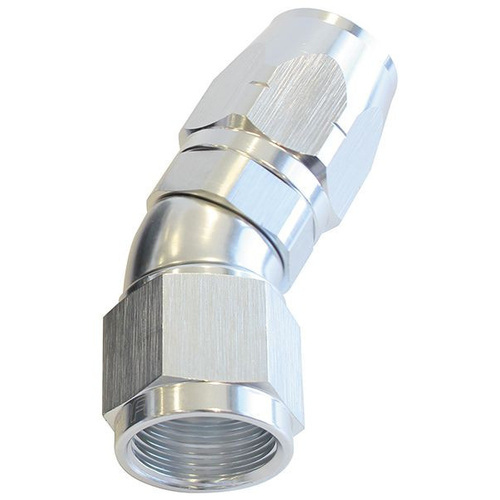 Aeroflow 550 Series Cutter Full Flow Hose End -08AN Female to -08AN Hose 30-Degree Silver AF557-08S