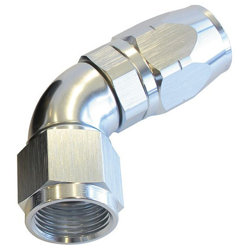 Aeroflow ALLOY 60 DEG HOSE END -4AN SILVER CUTTER STYLE FULL FLOW