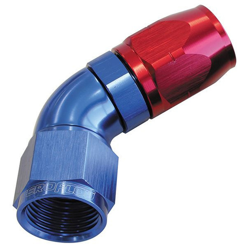 Aeroflow 550 Series Cutter Stepped Hose End -10AN Female to -12AN Hose 60-Degree Blue/Red AF558-12-10