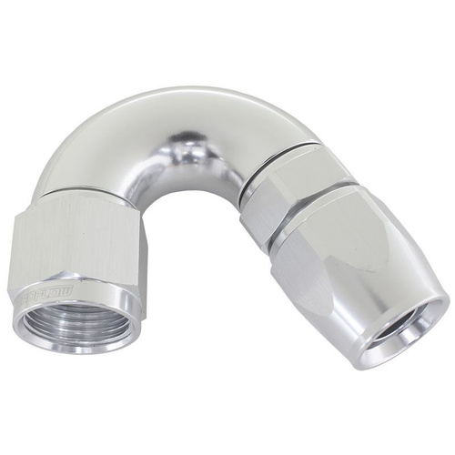 Aeroflow 150 DEG -6AN FULL FLOW TEFLON HOSE END SILVER 1 PIECE FULLFL