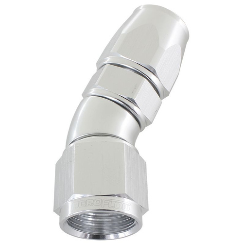 Aeroflow 30 DEG -4AN FULL FLOW TEFLON HOSE END SILVER 1 PIECE FULLFL