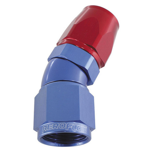 Aeroflow 30 DEG -8AN FULL FLOW TEFLON HOSE END BLUE 1 PIECE FULLFLOW