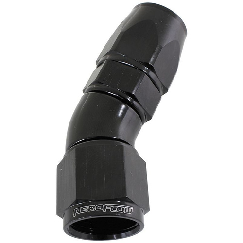 Aeroflow 30 DEG -8AN FULL FLOW TEFLON HOSE END BLACK 1 PIECE FULLFLO
