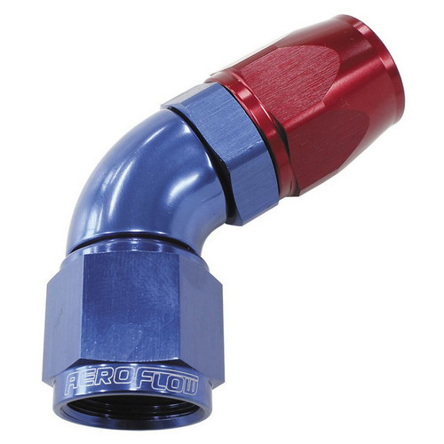 Aeroflow 60 DEG -16AN FULL FLOW TEFLON HOSE END BLUE 1 PIECE FULLFLOW