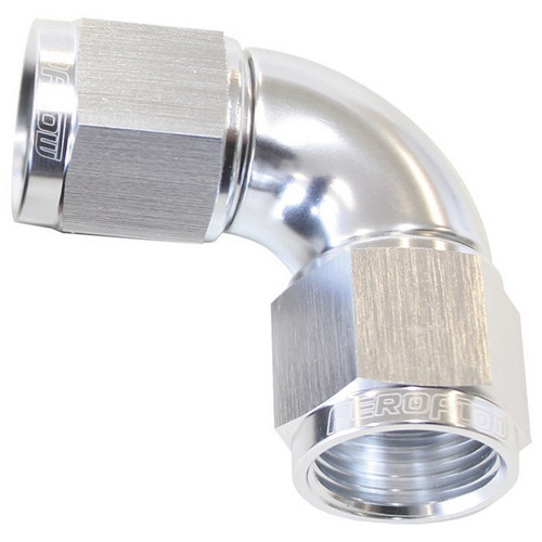 Aeroflow -20AN 90 DEG SWIVEL COUPLER BLACK BILLET FULL FLOW 1 PIECE
