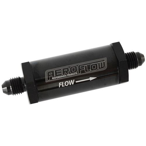 Aeroflow -4AN INLINE FUEL & OIL FILTER BLACK 30 MICRON WASHABLE