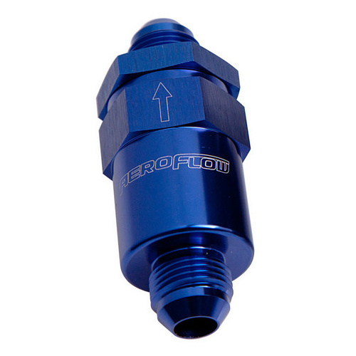 Aeroflow BILLET FUEL FILTER -8AN BLUE 30 MICRON BRONZE FILTER
