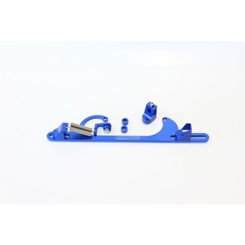 Aeroflow BILLET THROTTLE CABLE BRACKET BLUE SUITS 4150 STYLE