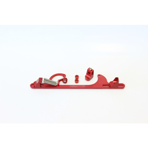 Aeroflow BILLET THROTTLE CABLE BRACKET RED SUITS 4150 STYLE