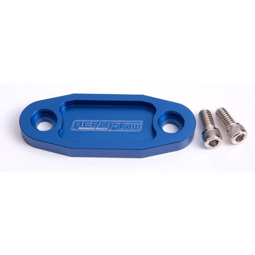 Aeroflow BILLET FUEL PUMP BLOCK OFF BLUE SUIT 302 351C