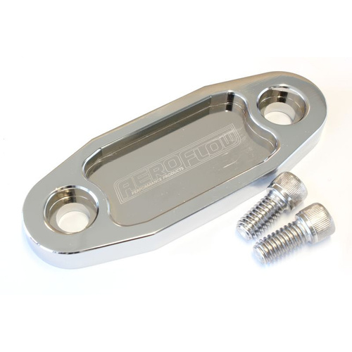 Aeroflow BILLET FUEL PUMP BLOCK OFF CHROME SUIT 302 351C