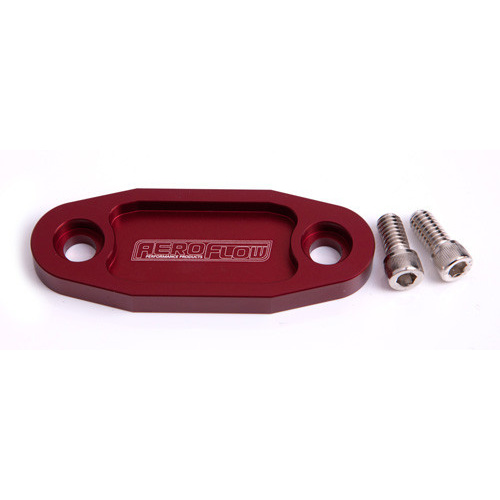 Aeroflow BILLET FUEL PUMP BLOCK OFF RED SUIT 302 351C