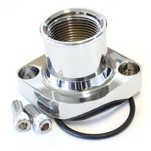 Aeroflow BILLET THERMOSTAT HOUSING CHROME STRAIGHT SUITS 302 351C