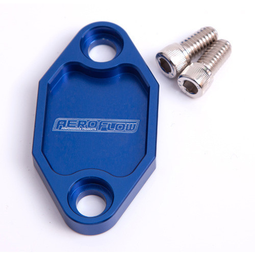 Aeroflow BILLET FUEL PUMP BLOCK OFF PLATE BLUE SUITS HOLDEN 308