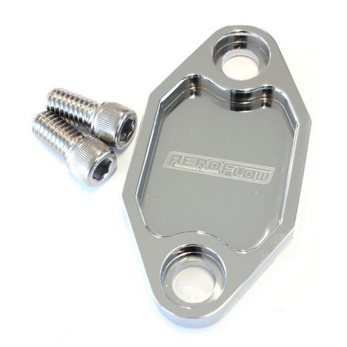 Aeroflow BILLET FUEL PUMP BLOCK OFF PLATE CHROME SUITS HOLDEN 308