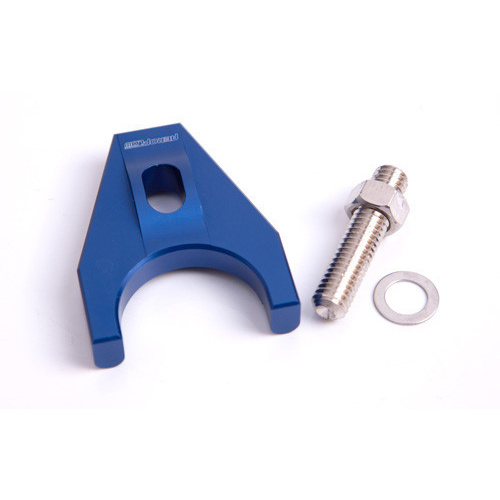 Aeroflow BILLET DISTRIBUTOR HOLD DOWN BLUE BRACKET SUITS ALL CHEV
