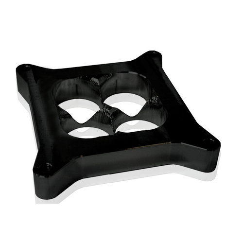 Aeroflow VELOCITY CARB SPACER 4150 1'' BLACK BOLTON HORSEPOWER SQUARE