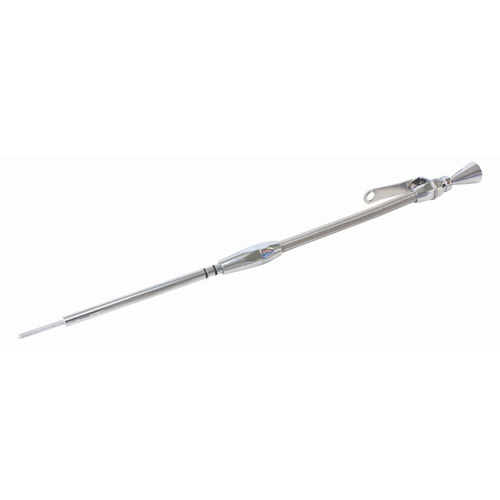 Aeroflow SB CHEV ENGINE DIPSTICK LATE MODEL DRIVERS SIDE CHROME