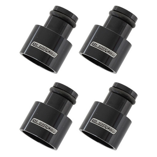 Aeroflow ID INJECTOR ADAPTER SHORT SUIT 11MM FUEL RAIL BLACK 4pk