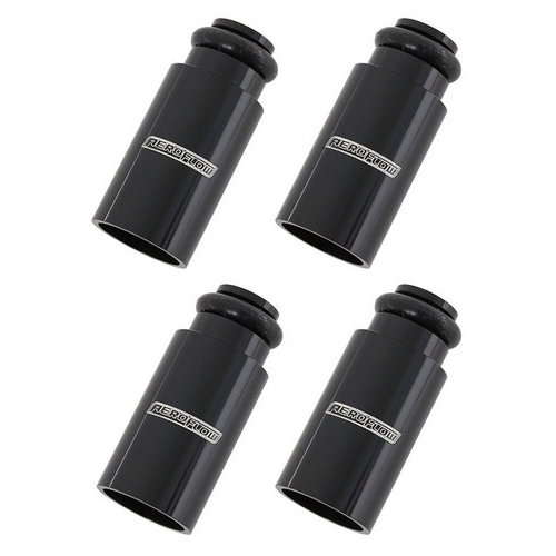 Aeroflow ID INJECTOR ADAPTER LONG SUIT 14MM FUEL RAIL BLACK 4pk