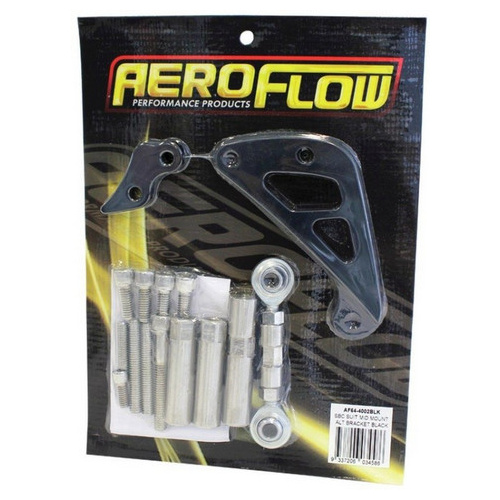 Aeroflow SBC SUIT MID MOUNT ALT BRACK D/SIDE LONG PUMP - BLACK