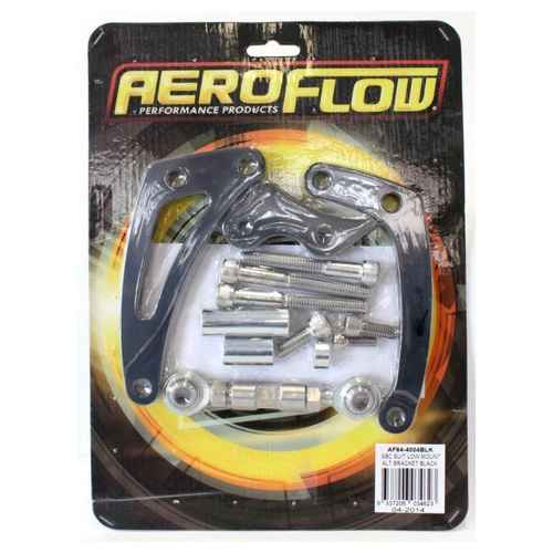 Aeroflow BLACK SBC LOW MOUNT ALT BRACK LEFT SIDE SWP BLACK KIT