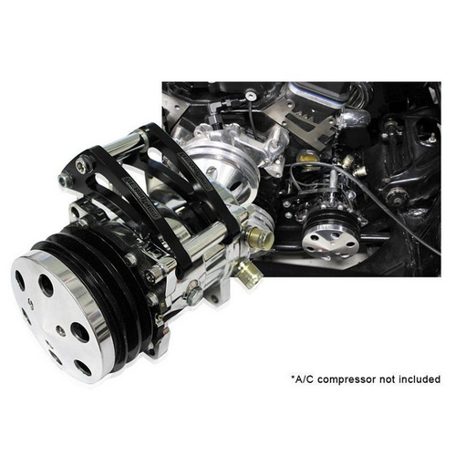 Aeroflow BILLET LOW MOUNT A/C BRACK S/BPASSENGER SIDE LOW SUIT S/B