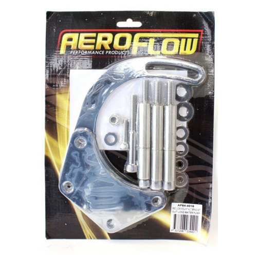 Aeroflow LOW MOUNT ALT BRACKET CHROME B/B CHEV WITH LONG WATER PUMP