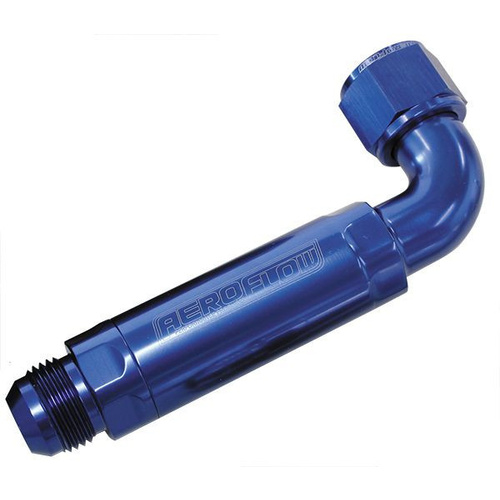 Aeroflow -12AN 90 DEG TO INLINE FILTER FOR USE WITH DRY SUMP PANS