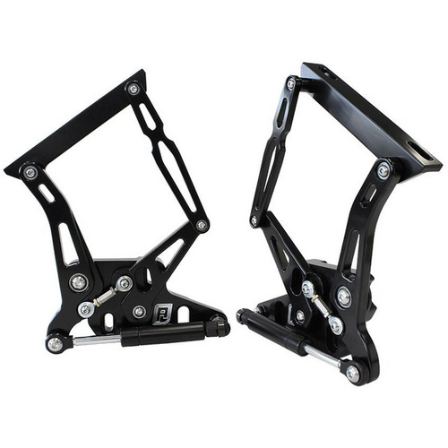 Aeroflow BILLET BONNET HINGE KIT BLACK XR XY FORD FALCON SHINY BLACK
