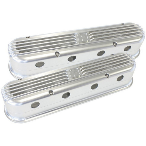Aeroflow LS CHEV BILLET RETRO SILVER VALVE COVERS LS2 AND LS3 COIL