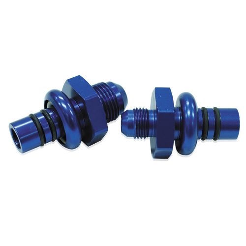 Aeroflow FORD EFI REGULATOR ADAPTER -6AN WITH .435'' SHANK BLUE