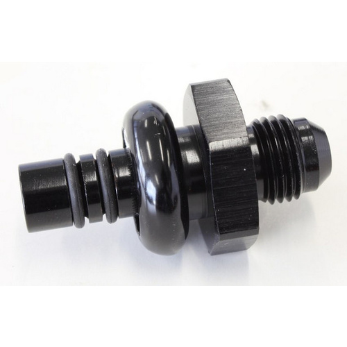 Aeroflow FORD EFI REGULATOR ADAPTER -6AN WITH .435'' SHANK BLACK