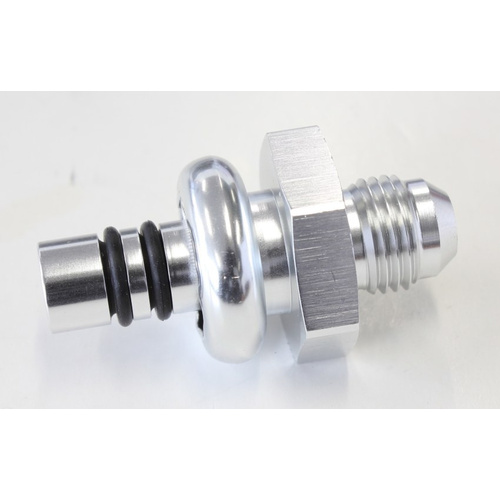 Aeroflow FORD EFI REGULATOR ADAPTER -6AN WITH .435'' SHANK SILVER