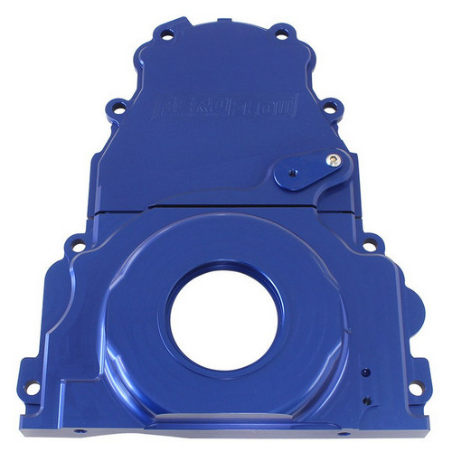 Aeroflow HOLDEN / CHEV LS BILLET 2 PIECTIMING COVER BLUE ANODISED
