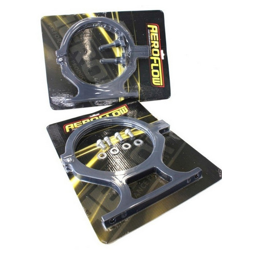 Aeroflow NOS BOTTLE BILLET BRACKETS PAIR BLACK NITROUS