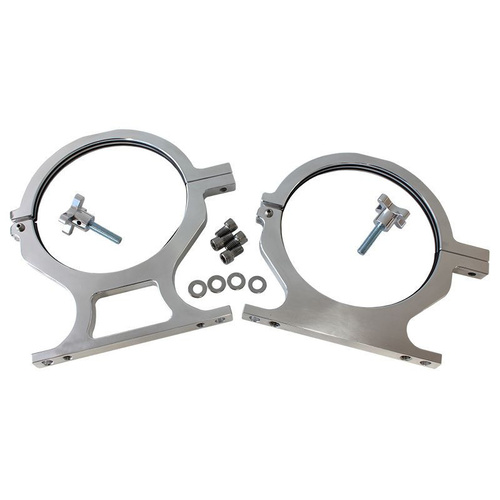 Aeroflow NOS BOTTLE BILLET BRACKETS PAIR POLISHED NITROUS