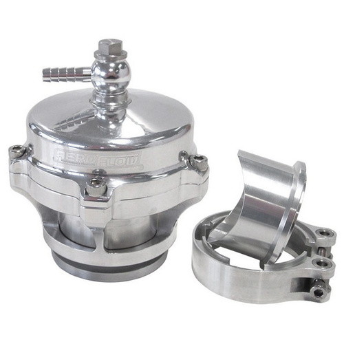 Aeroflow 50mm BLOW OFF VALVE POLISHED FINISH V-BAND WELD-ON FLANGE