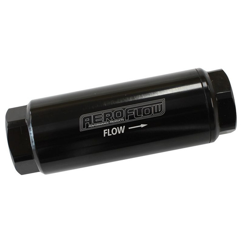 Aeroflow AEROFLOW PRO FILTER 40 MICRON BLACK FEMALE -8 ORB 1.25''x3.5''